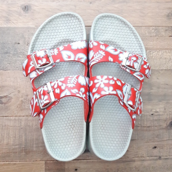 red waterproof birkenstocks
